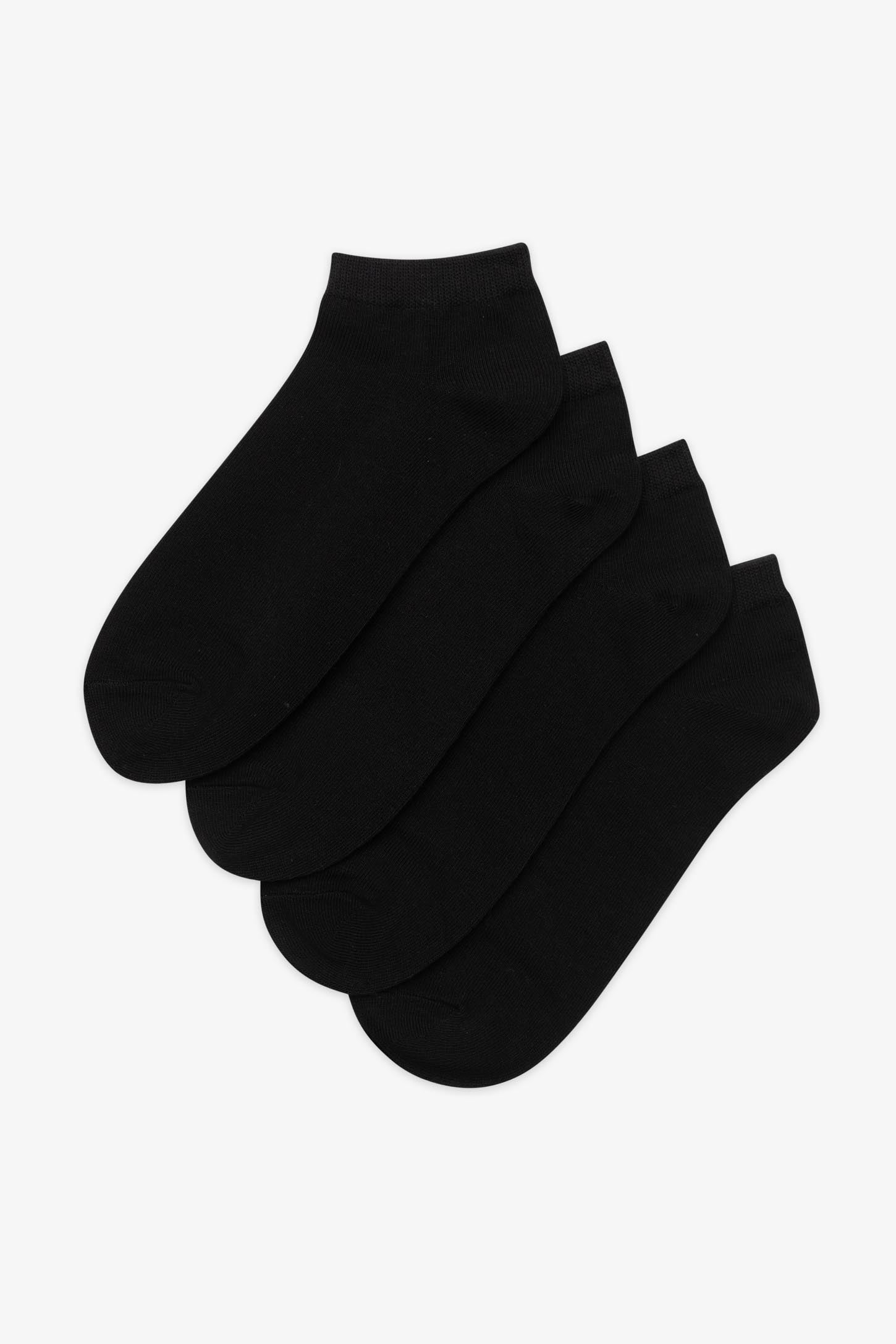 Lot de 4 paires de chaussettes cheville - Femme && NOIR