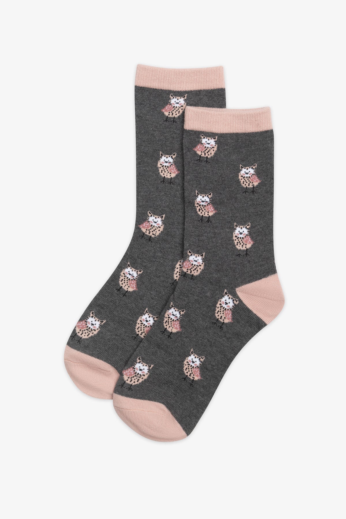 Chaussettes imprimées - Ado fille && MIX GRIS FONCÉ