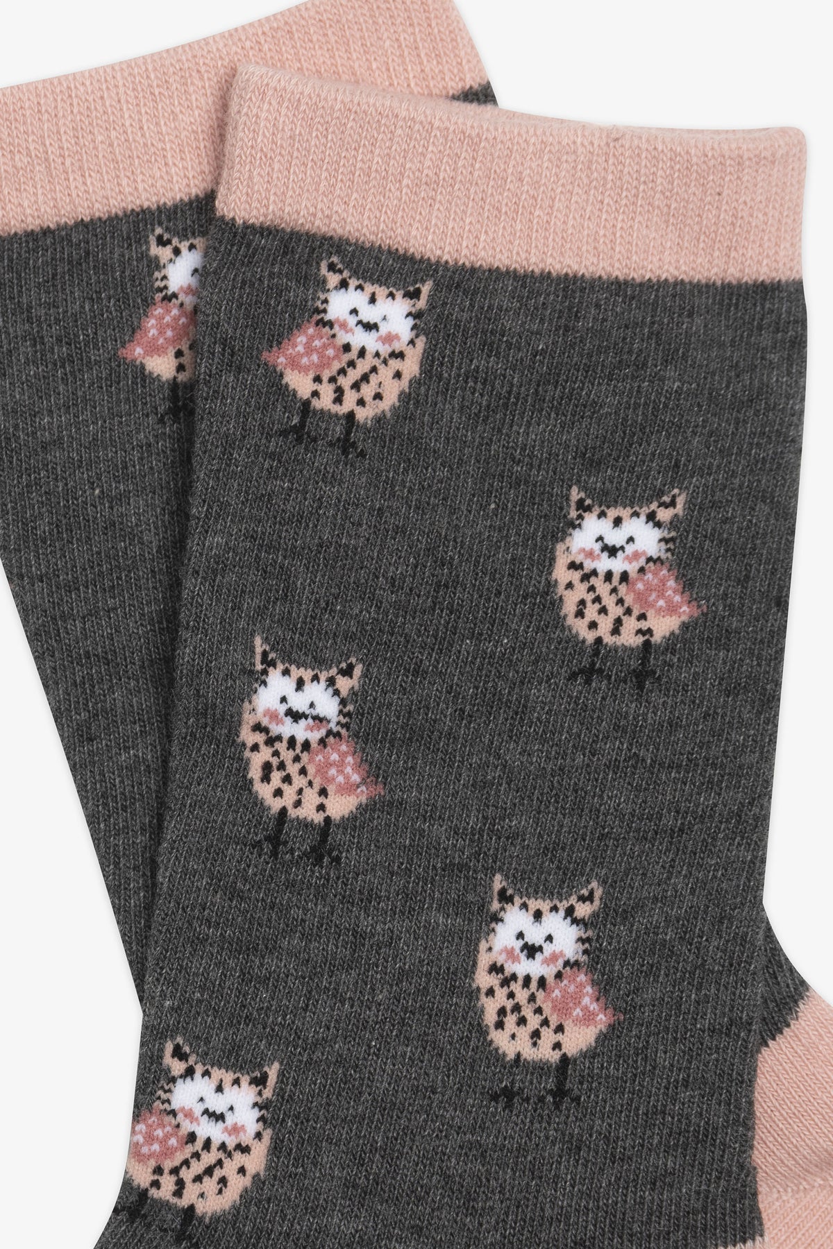 Chaussettes imprimées - Ado fille && MIX GRIS FONCÉ