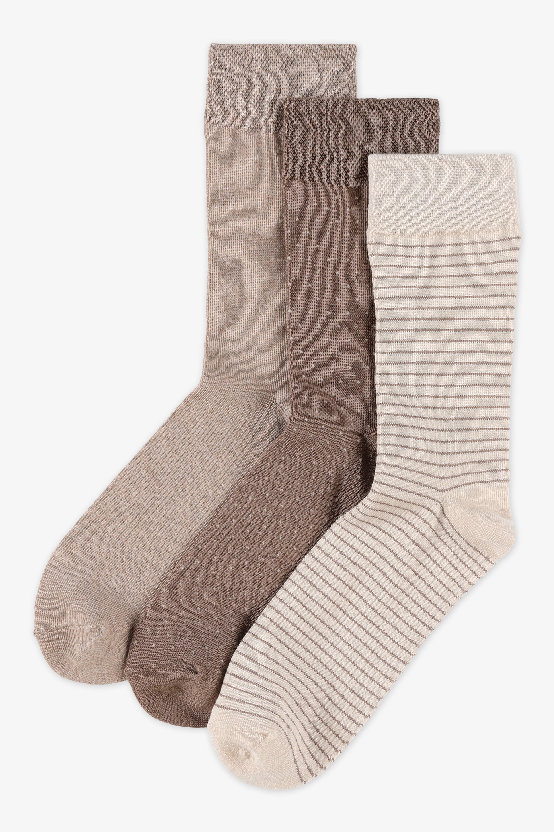 Lot de 3 paires de chaussettes en bambou - Femme && OATMEAL