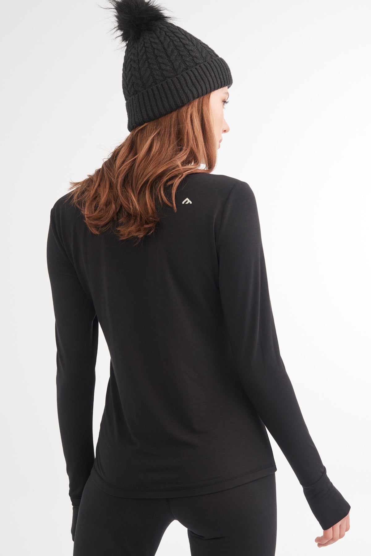 Chandail thermique BM en mérinos - Femme && NOIR