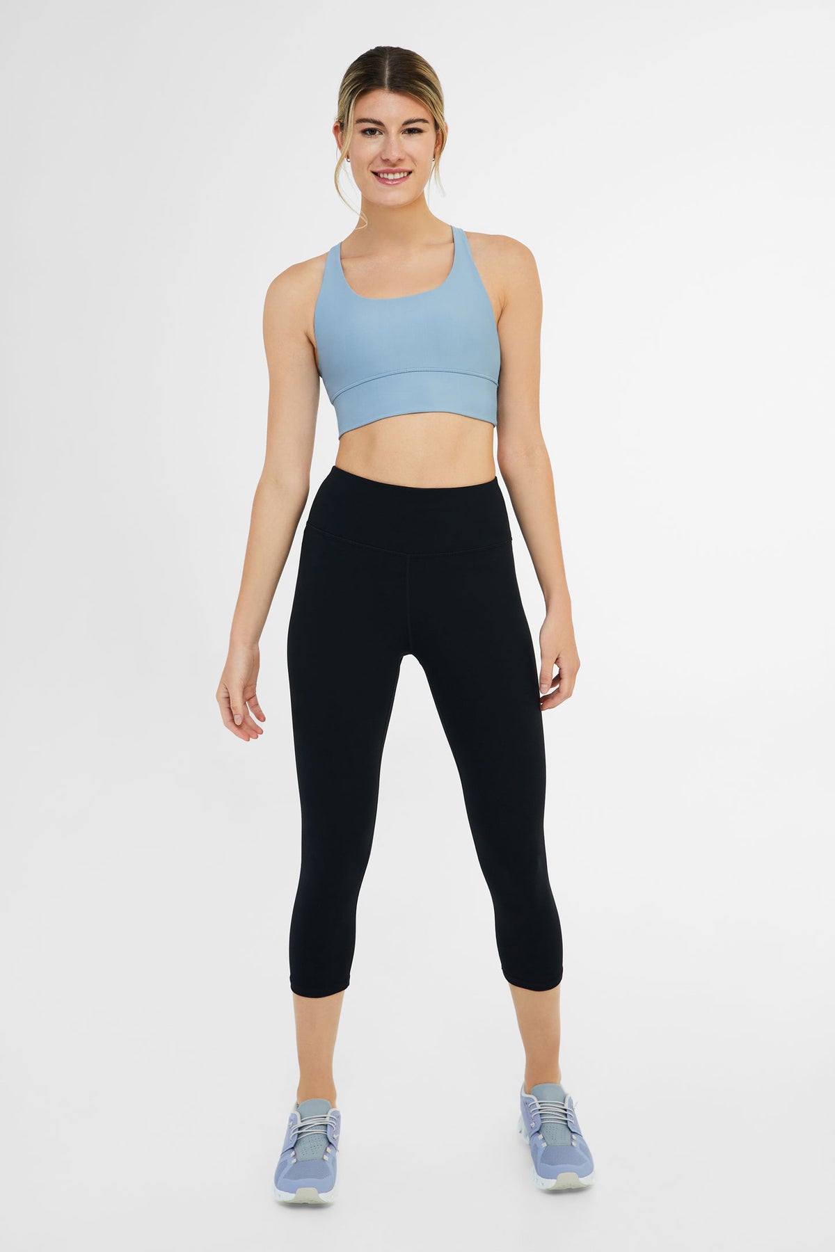 Legging capri athlétique taille haute 21'', Velvety - Femme && NOIR