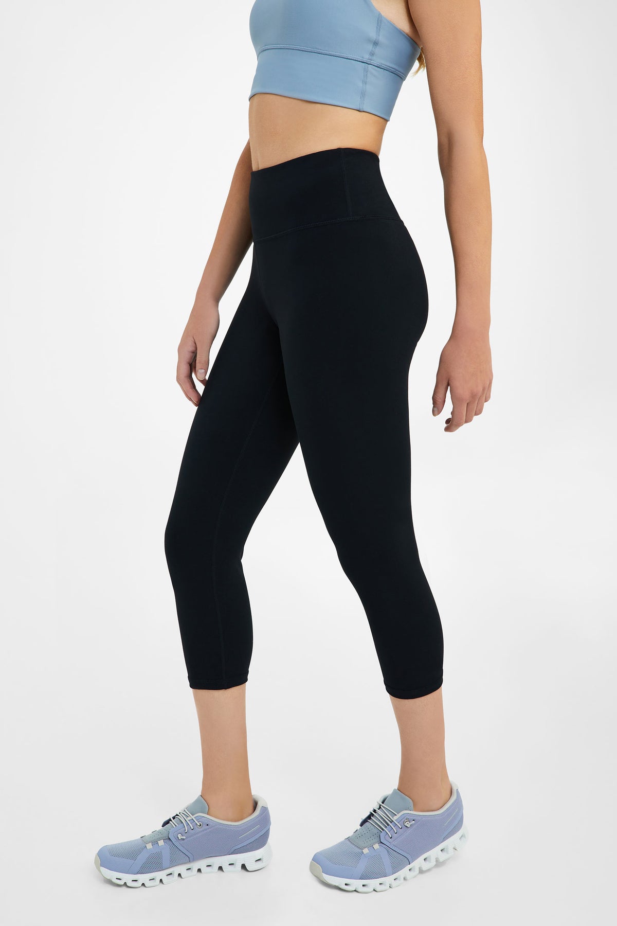 Legging capri athlétique taille haute 21'', Velvety - Femme && NOIR