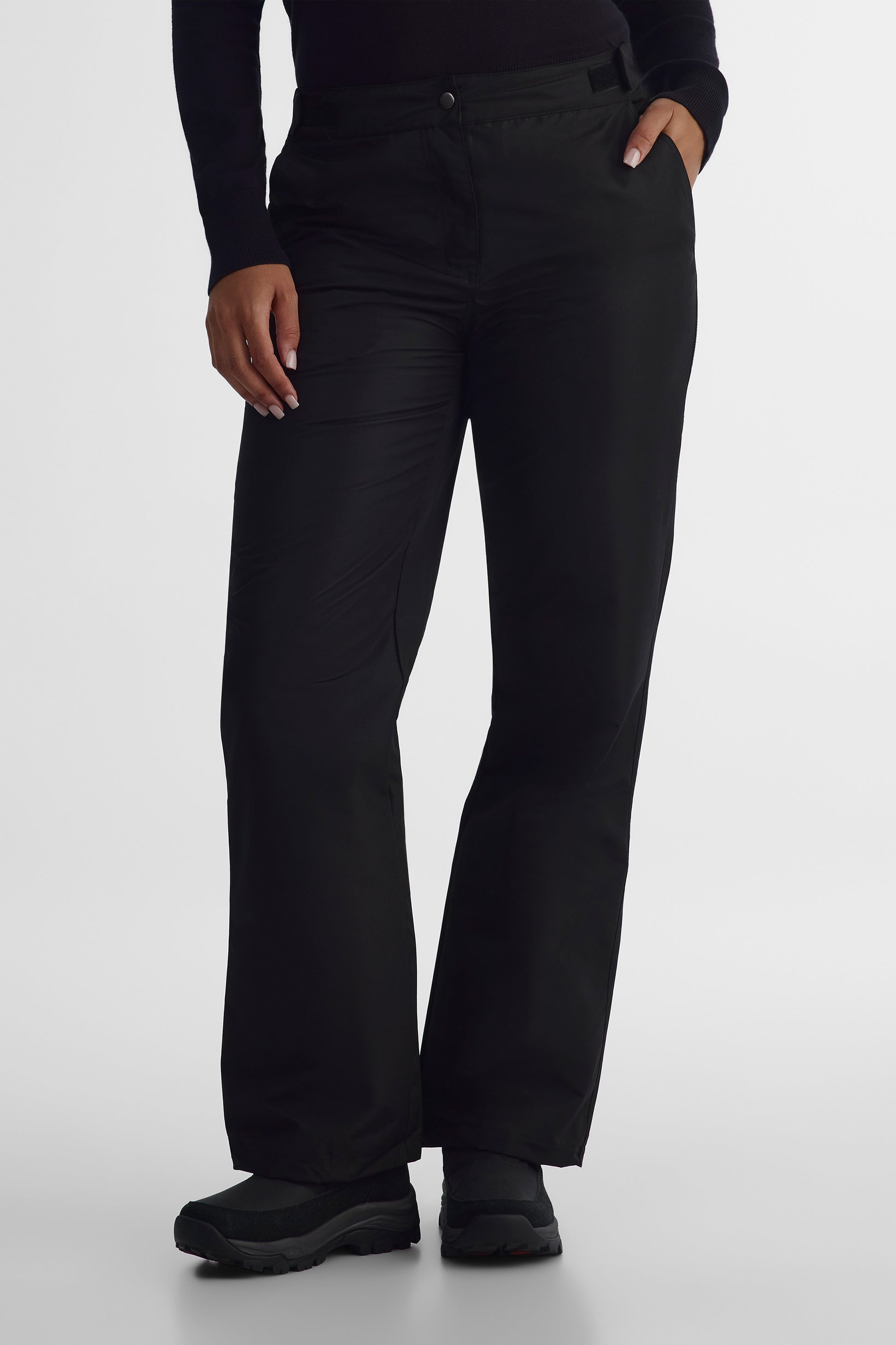 Pantalon mi-saison doublé en polar résistant à l'eau - Femme && NOIR