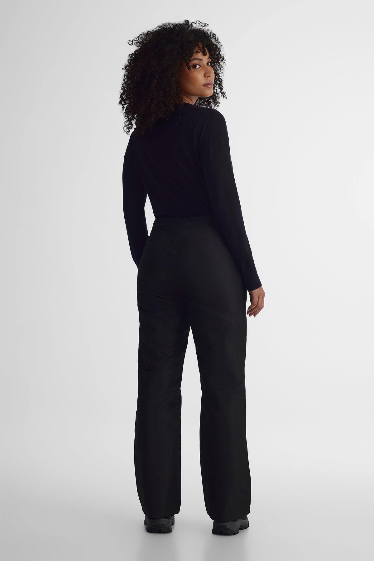 Pantalon mi-saison doublé en polar résistant à l'eau - Femme && NOIR