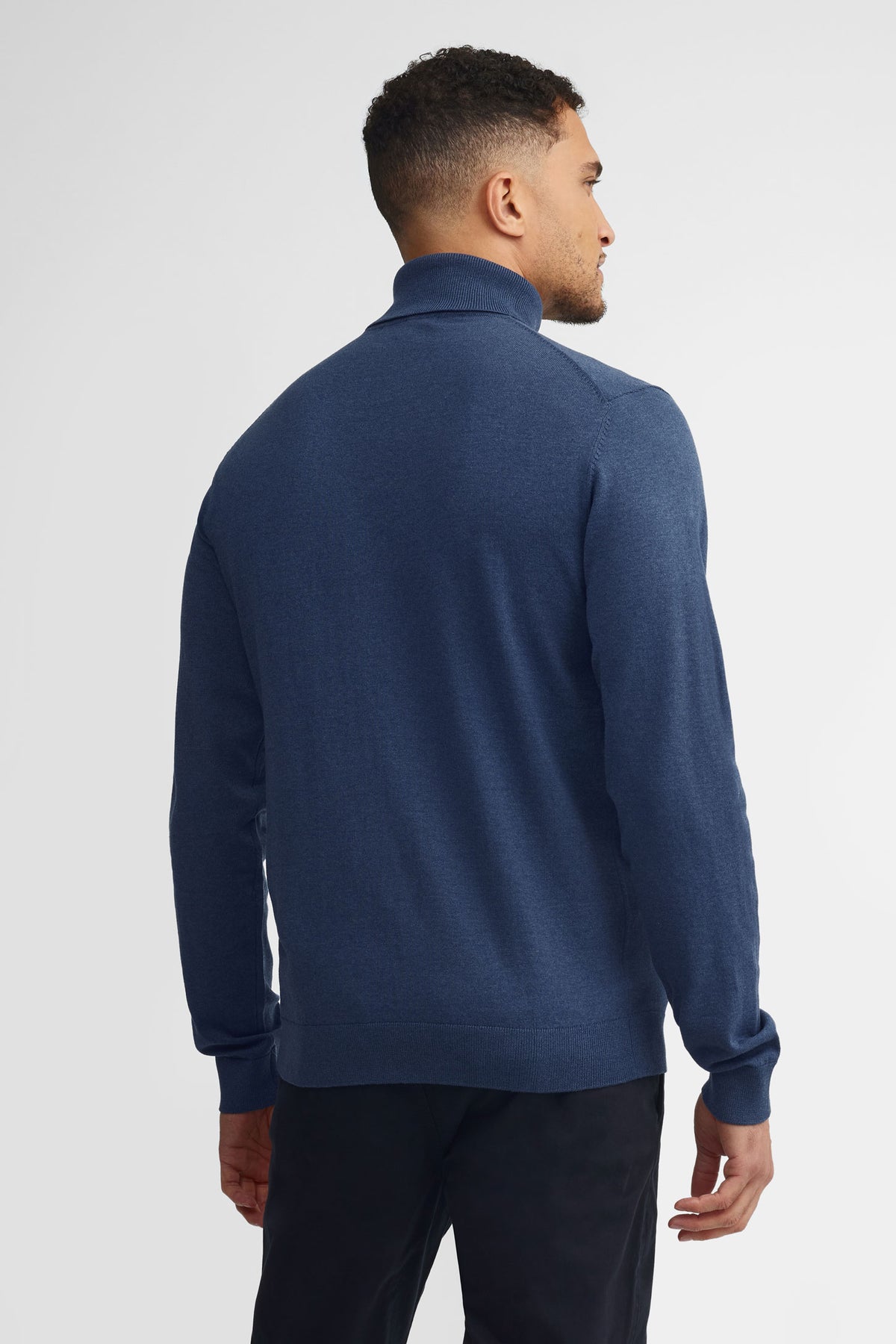 Chandail col roulé tricot - Homme && MARIN MIXTE