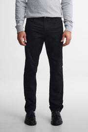 Pantalon 5 poches en twill coupe ajustée - Homme && NOIR