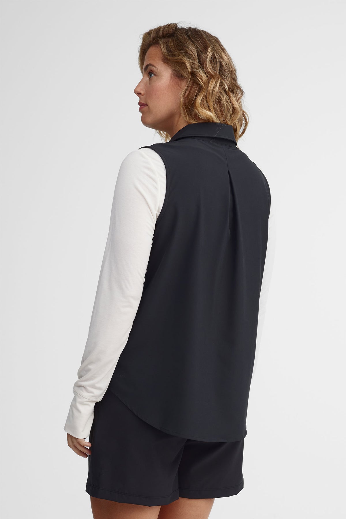 Chemise sans manches à poche BM - Femme 
 && GRIS FONCE