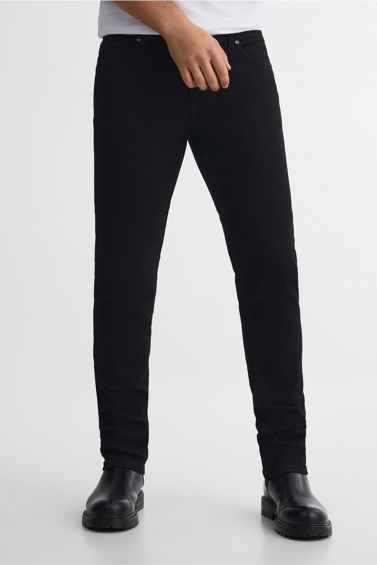 Pantalon en denim 5 poches - Slim fit - Homme && NOIR