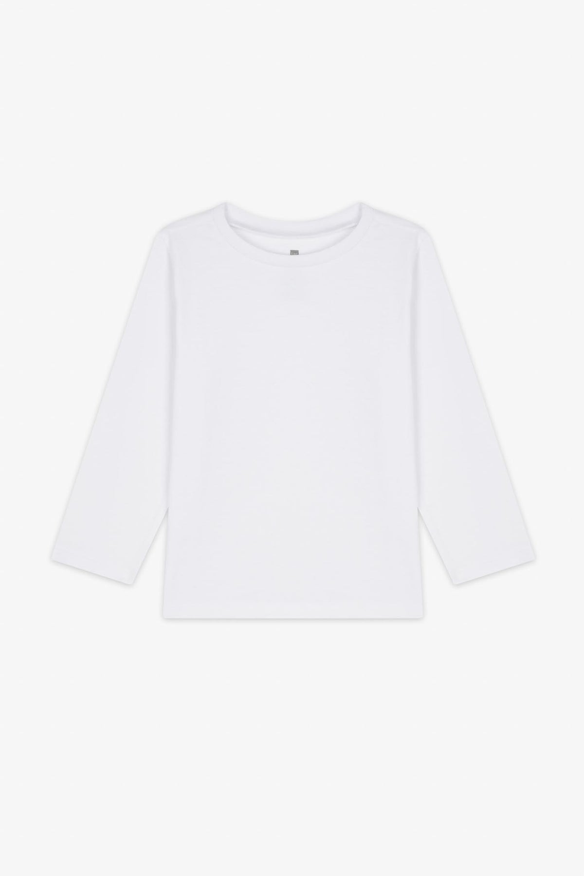 Chandail col rond coton, 2T-3T - Bébé garçon && BLANC