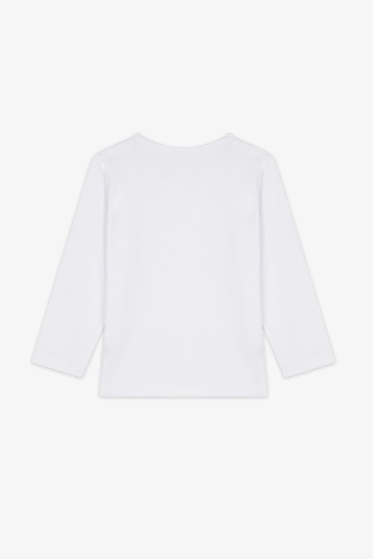 Chandail col rond coton, 2T-3T - Bébé garçon && BLANC