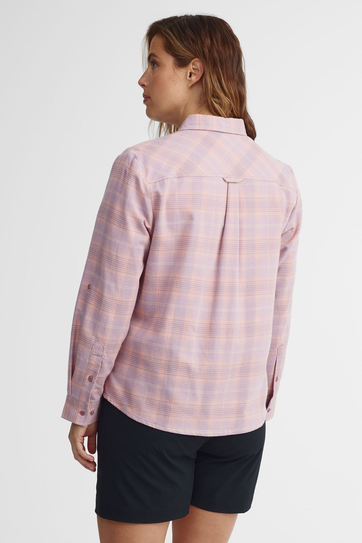 Chemise à carreaux en flanelle - Femme && ROSE MULTI