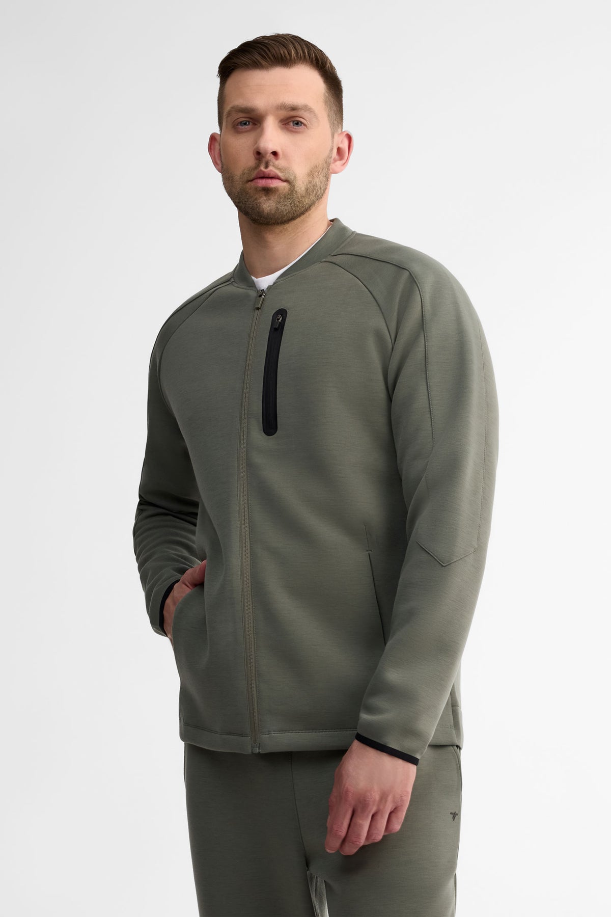 Veste à fermeture éclair - Homme && KAKI
