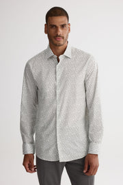 Chemise coupe ajustée - Homme && BLANC MULTI