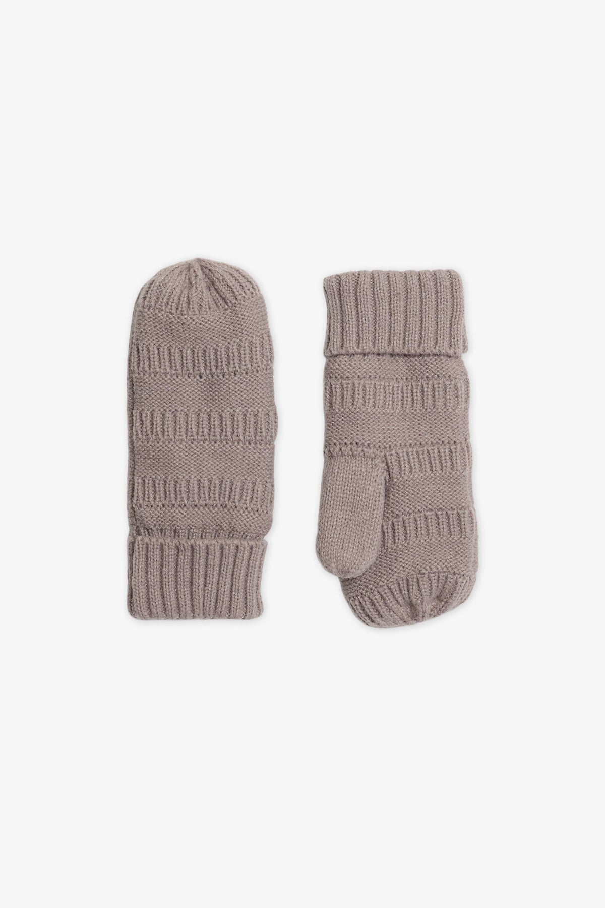 Mitaines en tricot rayées – Ado fille && BEIGE