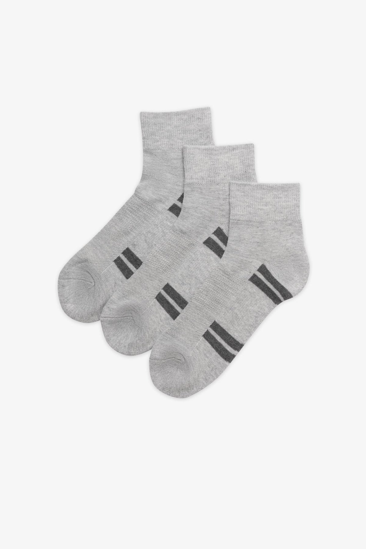 Chaussettes hautes à la cheville - Femme && MIX GRIS CLAIR