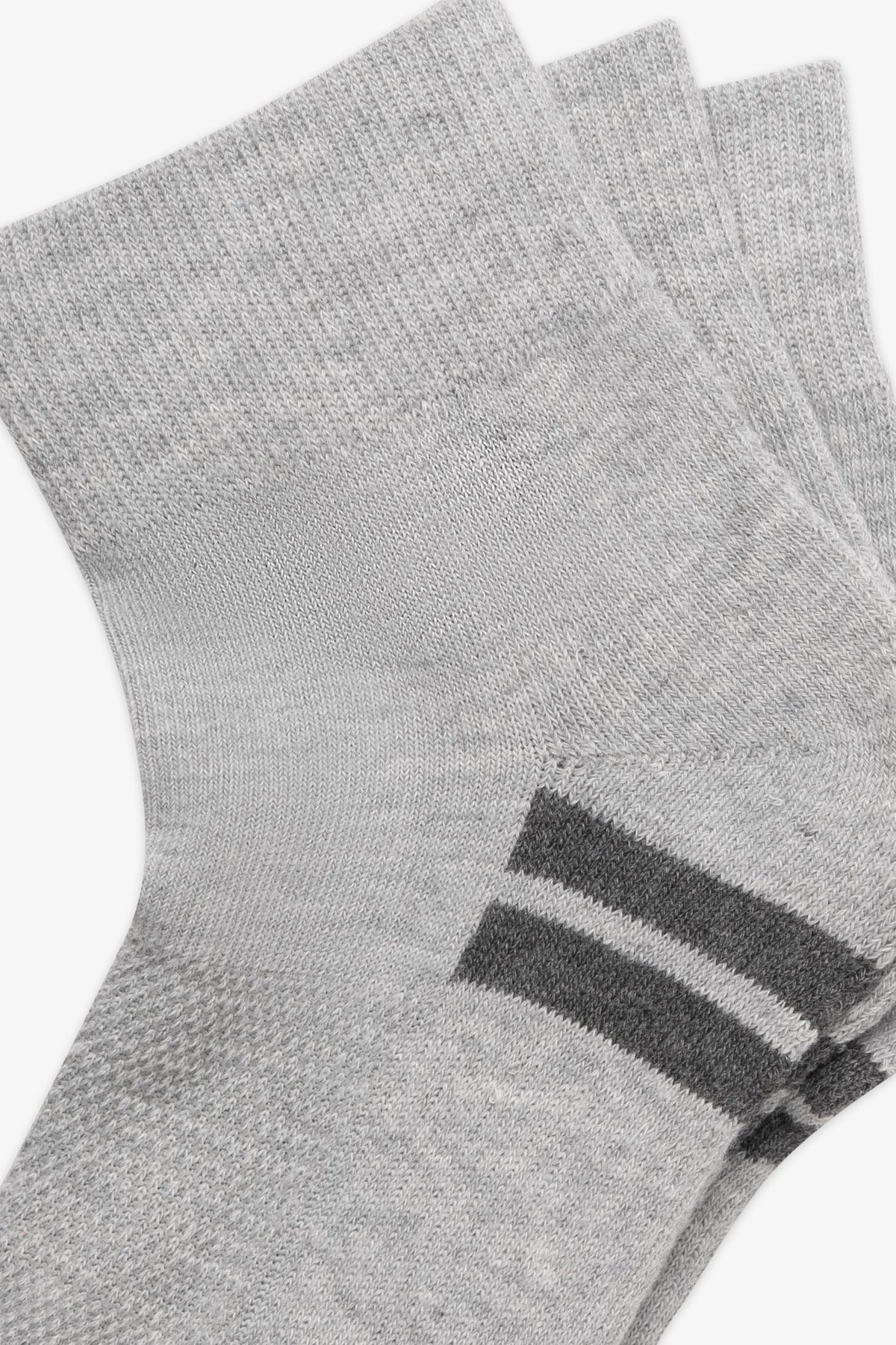 Chaussettes hautes à la cheville - Femme && MIX GRIS CLAIR