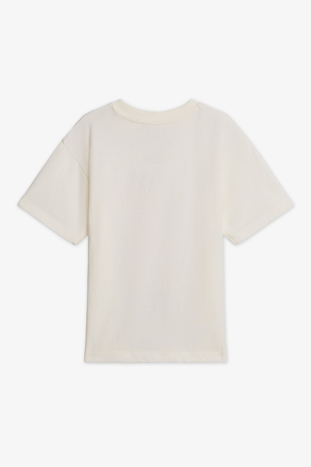 T-shirt col rond boxy uni – Enfant garçon 2/20$ && BLANC