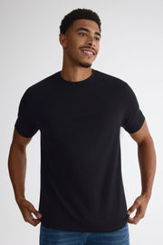 T-shirt à col rond - Homme && NOIR