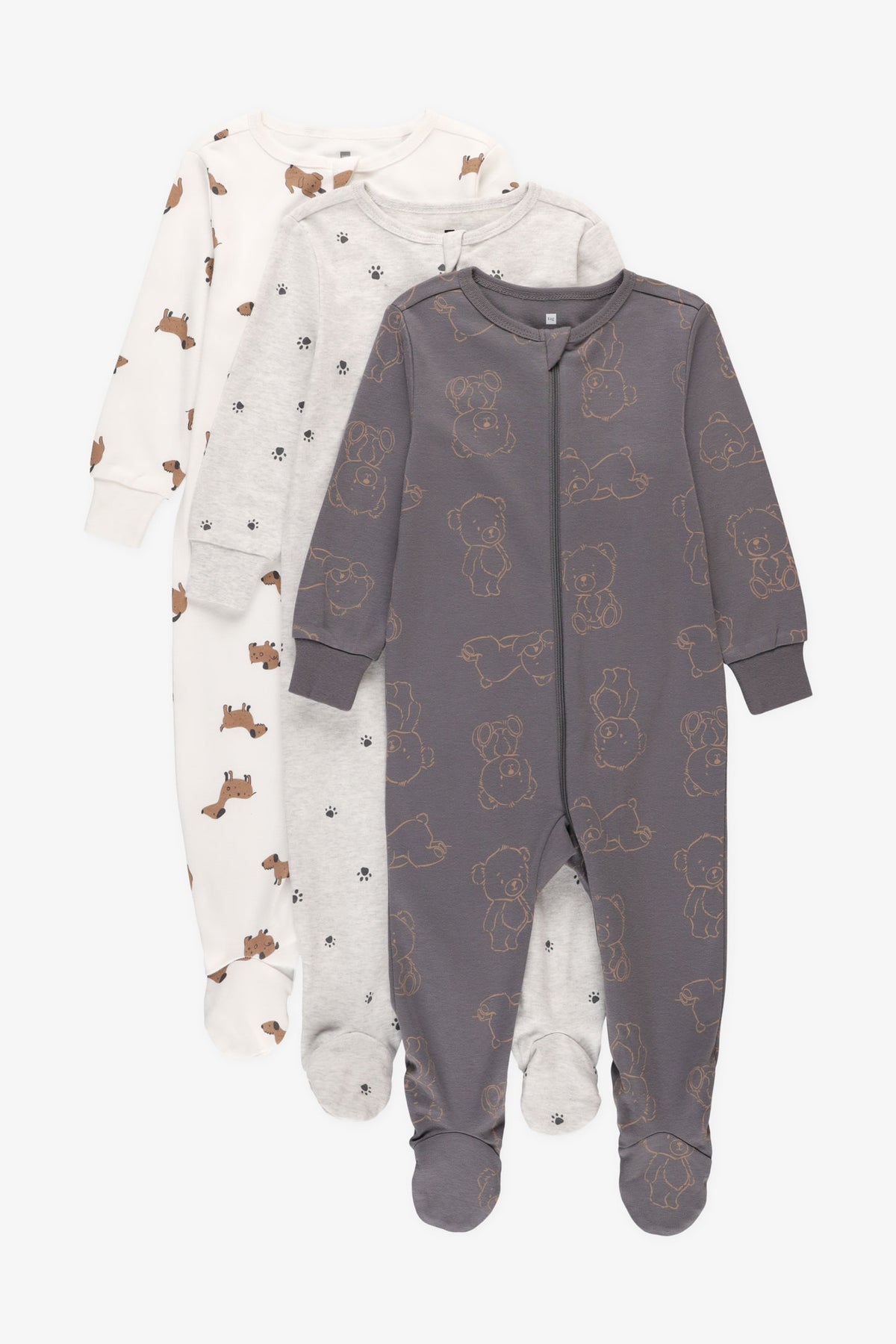 Pyjama 4 pièces en coton - Bébé && GRIS
