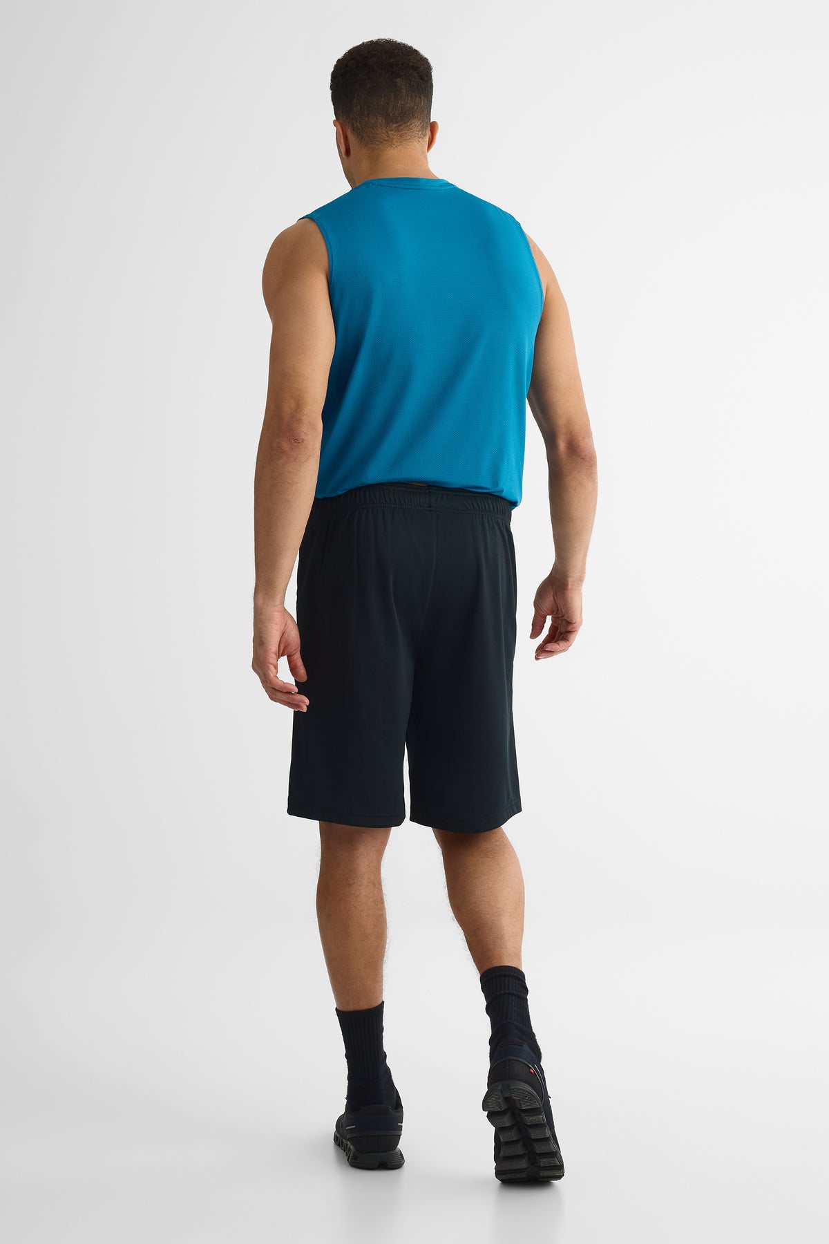 Short de sport élastique avec poches - Homme && NOIR