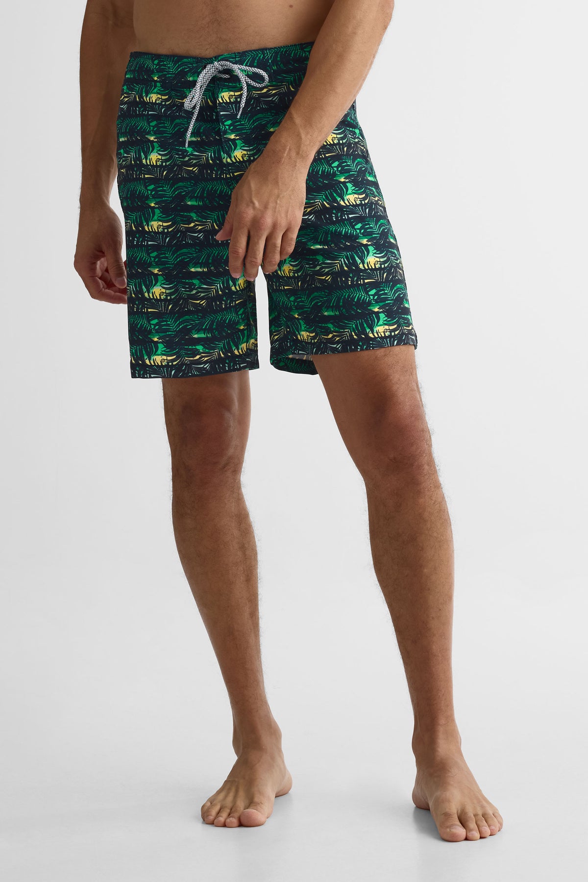 Maillot de bain boardshort 8" - Ado garçon && AQUA/MULTI