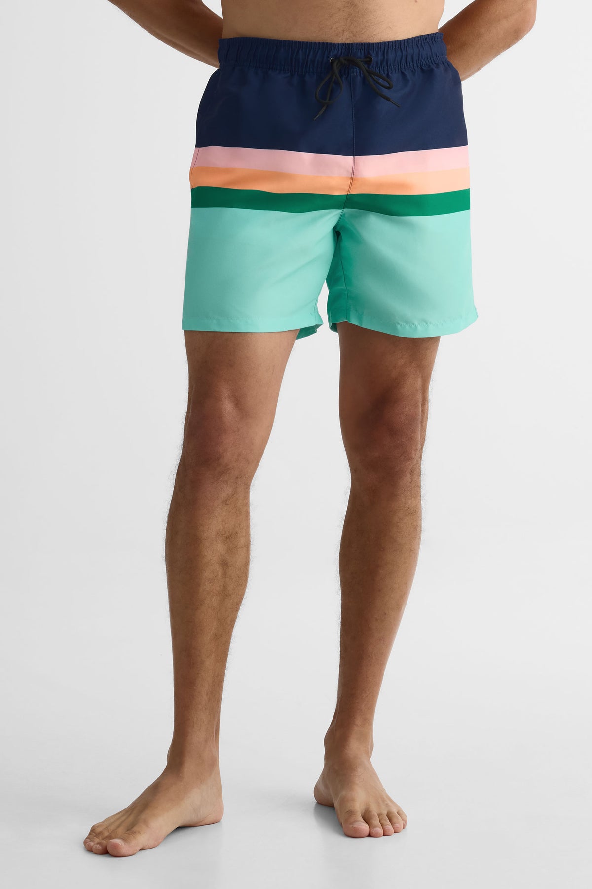 Maillot de bain boardshort imprimé – Homme && AQUA/MULTI