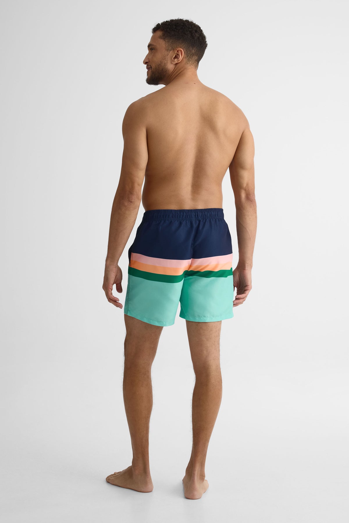 Maillot de bain boardshort imprimé – Homme && AQUA/MULTI