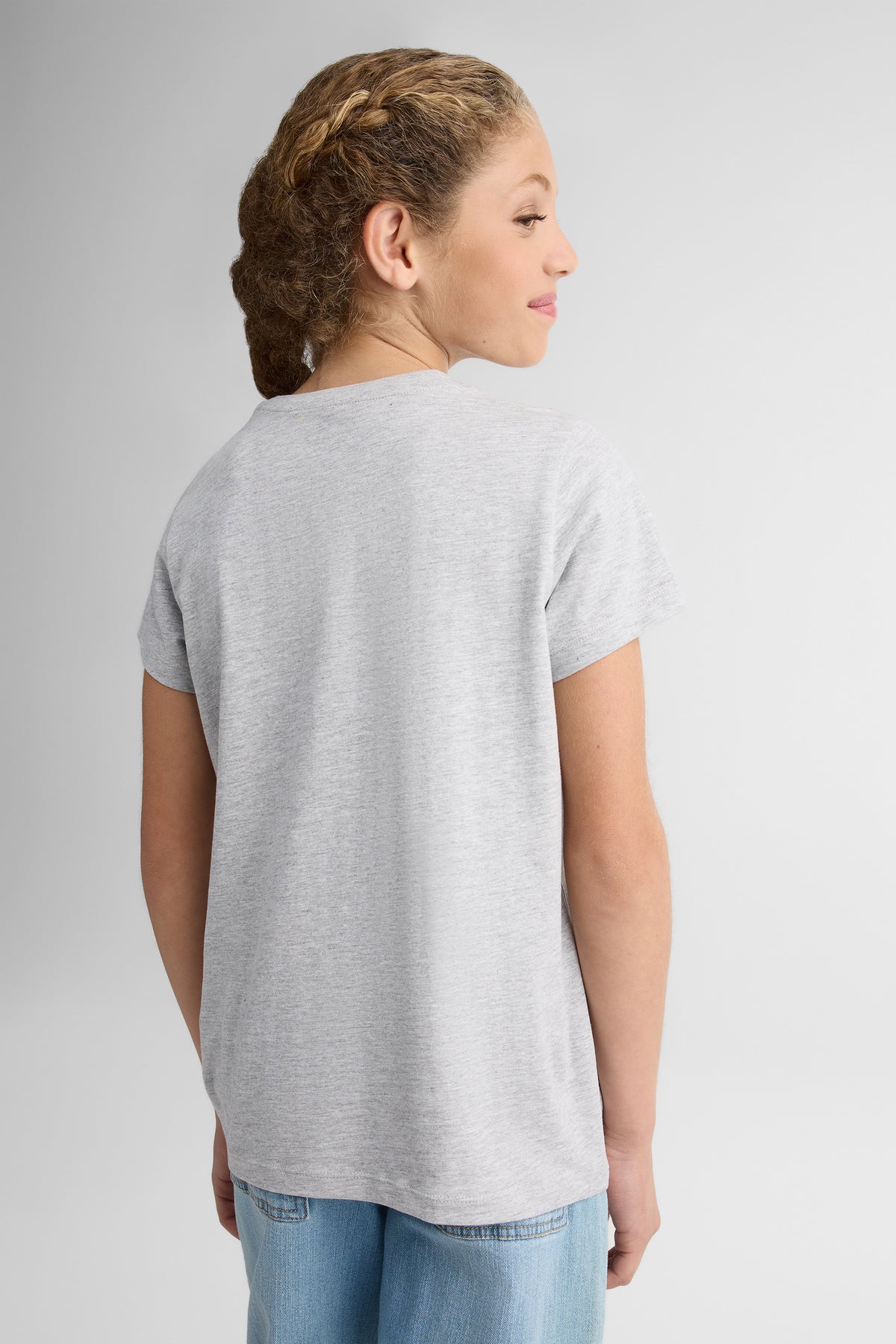 T-shirt graphique manches courtes – Ado fille 2/25$ && GRIS MIXTE