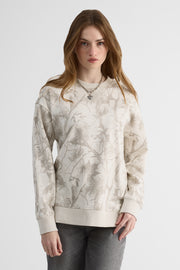 Chandail M/longues oversize en molleton doux - Femme && GRIS MULTI