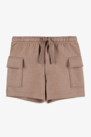Short taille élastique avec cordon - Bébé garçon && BRUN
