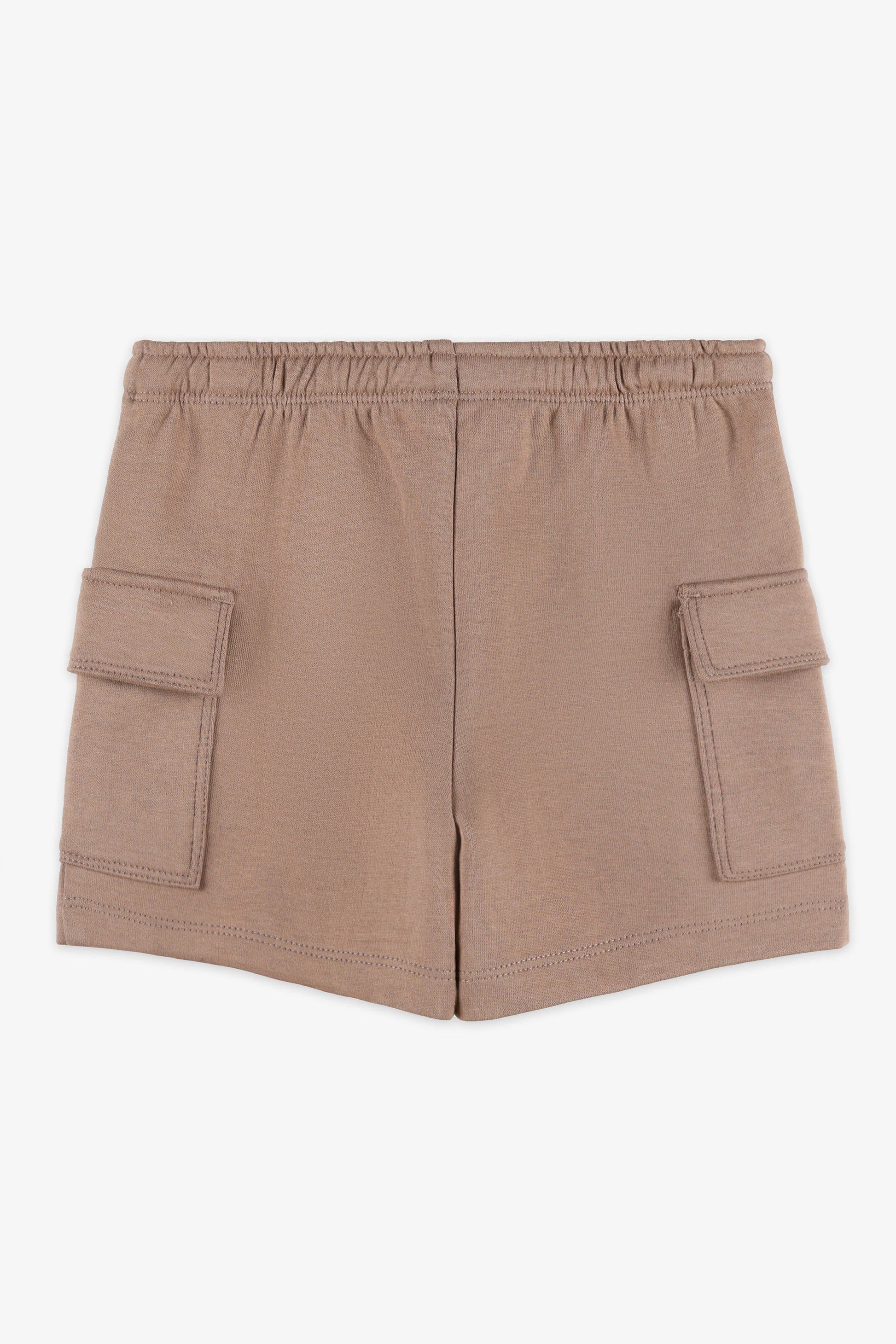 Short taille élastique avec cordon - Bébé garçon && BRUN