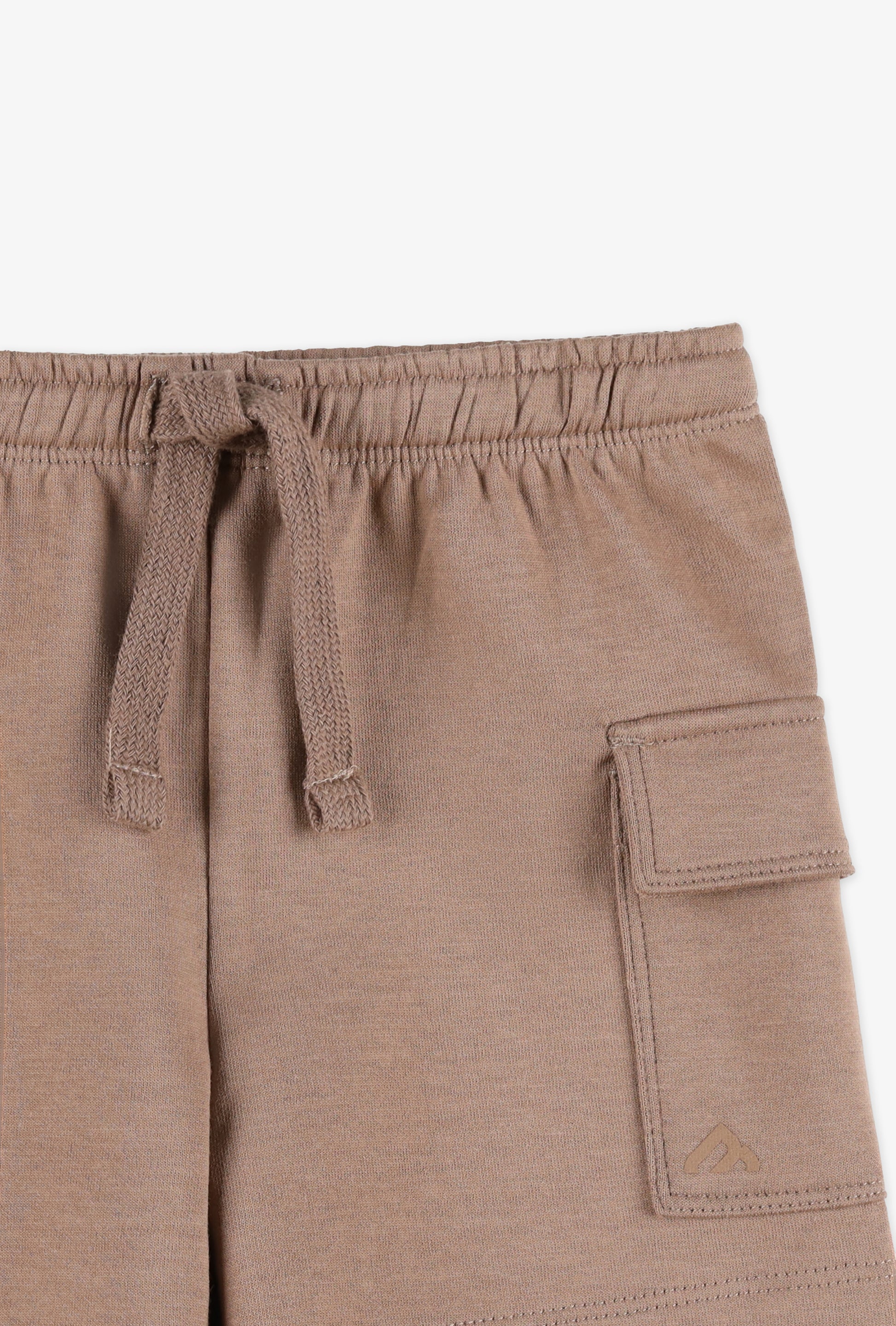 Short taille élastique avec cordon - Bébé garçon && BRUN