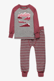 Pyjama 2 pièces manches raglan évolutif - Bébé fille && ROSE