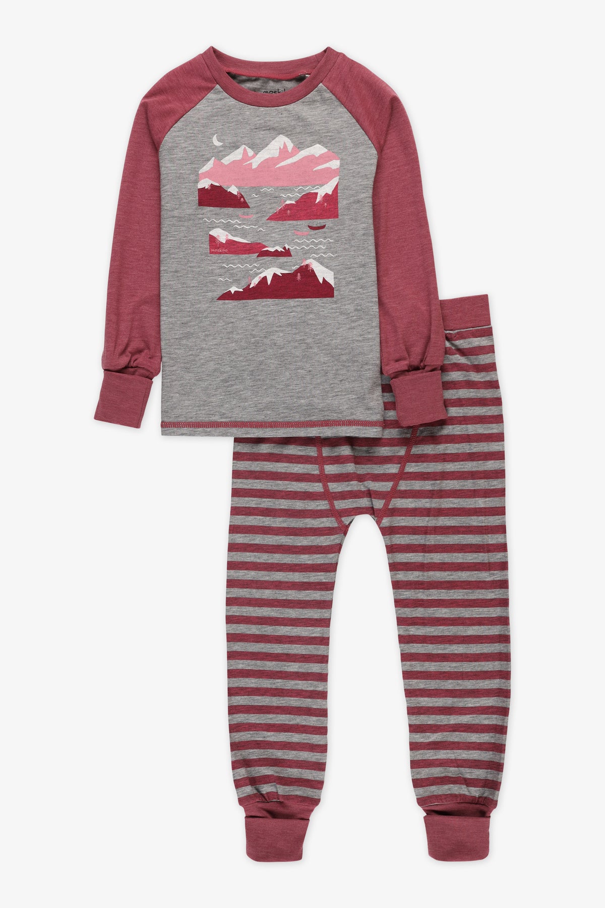 Pyjama 2 pièces manches raglan évolutif - Bébé fille && ROSE