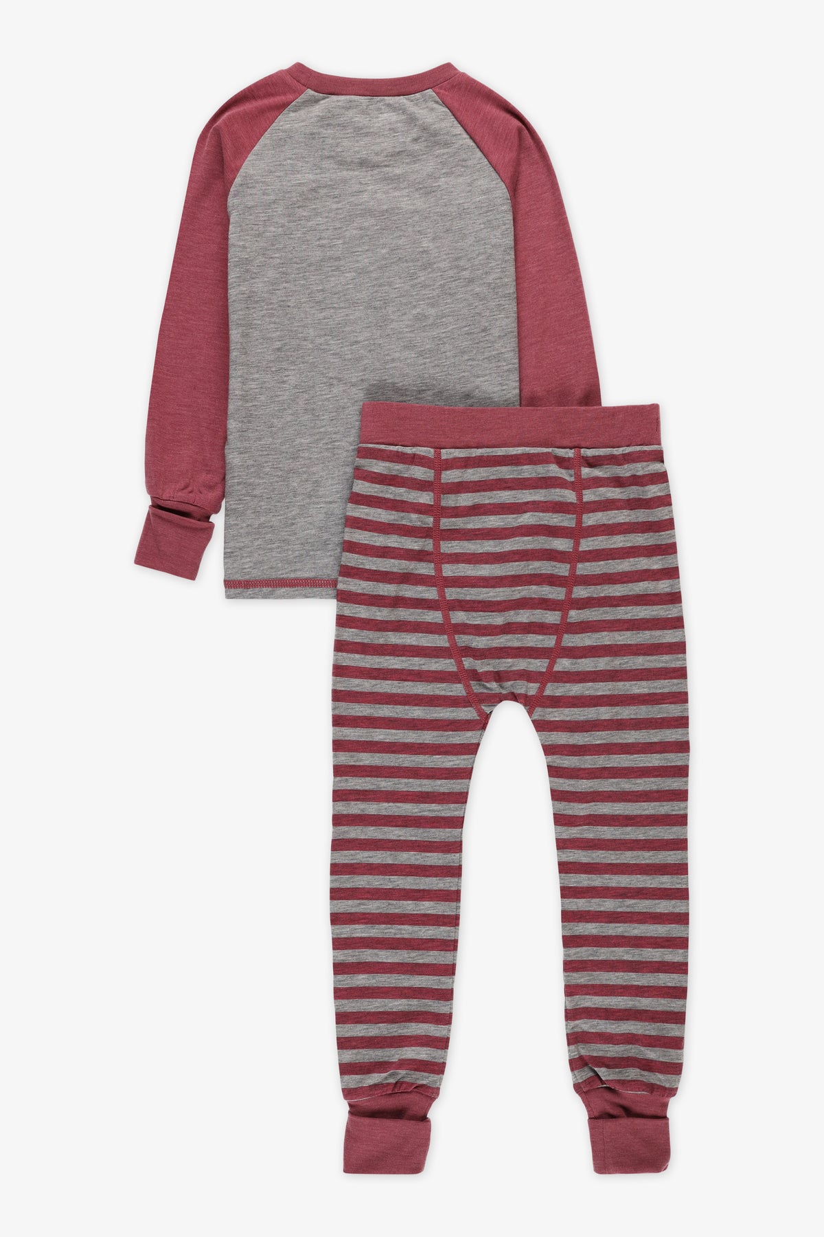 Pyjama 2 pièces manches raglan évolutif - Bébé fille && ROSE