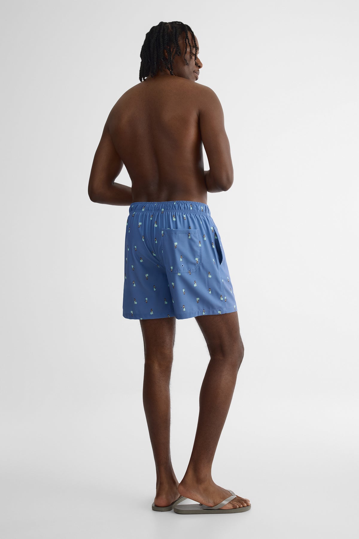 Maillot de bain élastique - Homme && BLEU MULTI