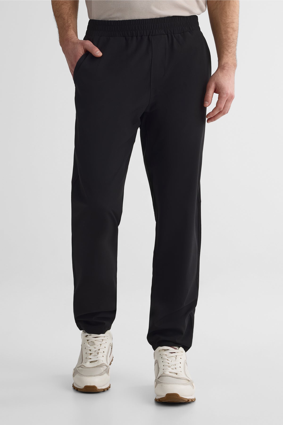 Pantalon pull-on élastique - Homme && NOIR