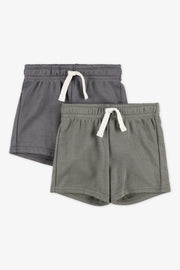 Short pull-on élastique à cordon - Bébé garçon && GRIS
