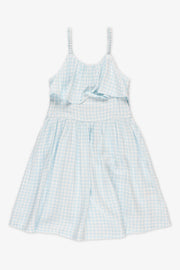 Robe à fines bretelles à volants - Enfant fille && BLEU MULTI