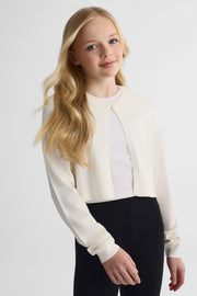 Boléro en tricot - Ado fille && BLANC CASSÉ