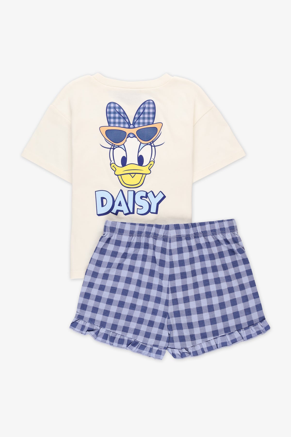 T-shirt manches courtes col rond - Fille && BLANC CASSÉ