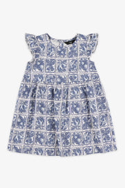 Robe à encolure ronde - Bébé fille && BLEU MULTI
