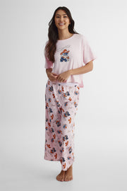 Ensemble pyjama t-shirt et capri sous licence - Femme && ROSE