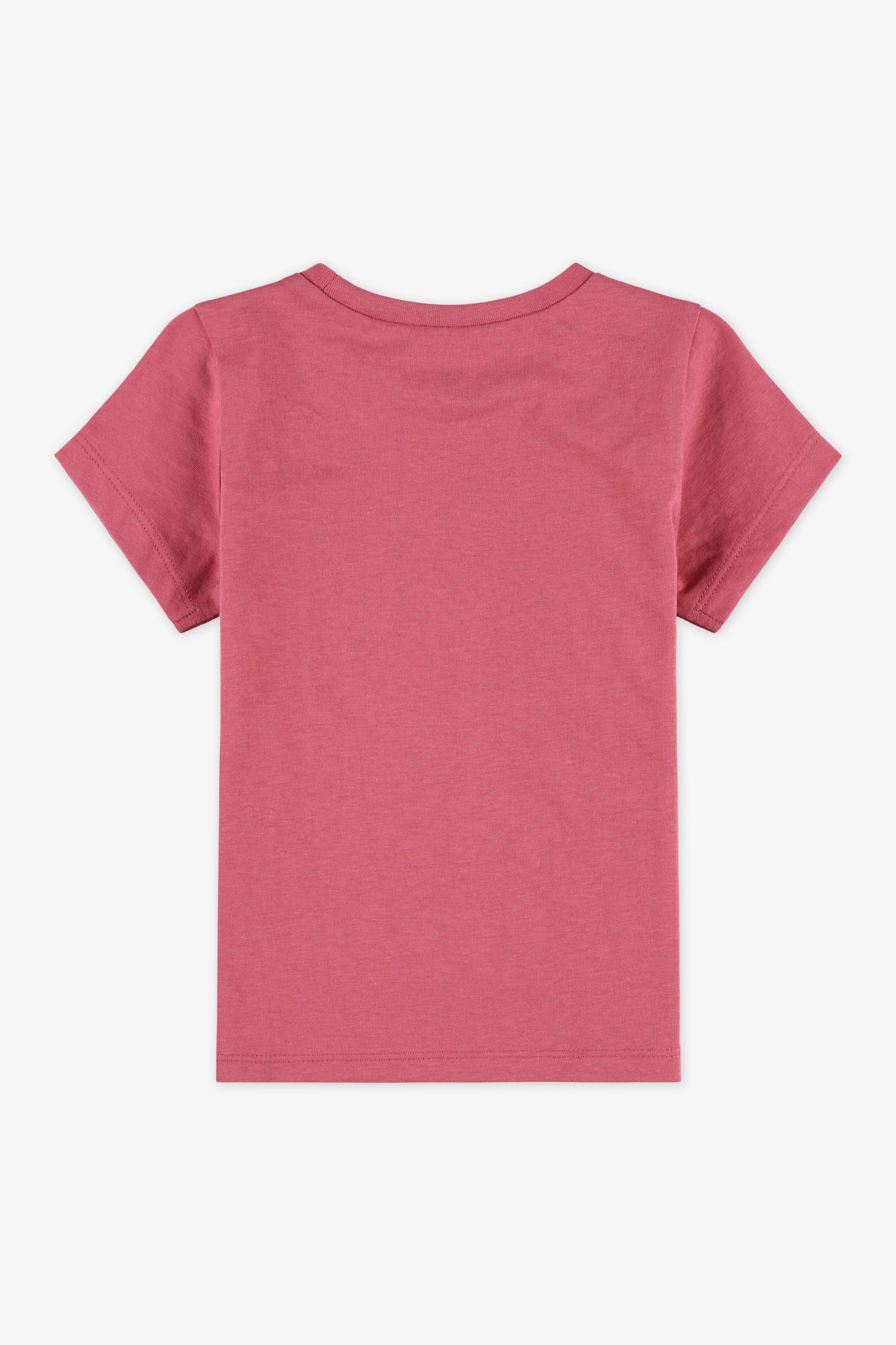 Chandail manches courtes - Bébé fille && FRAMBOISE