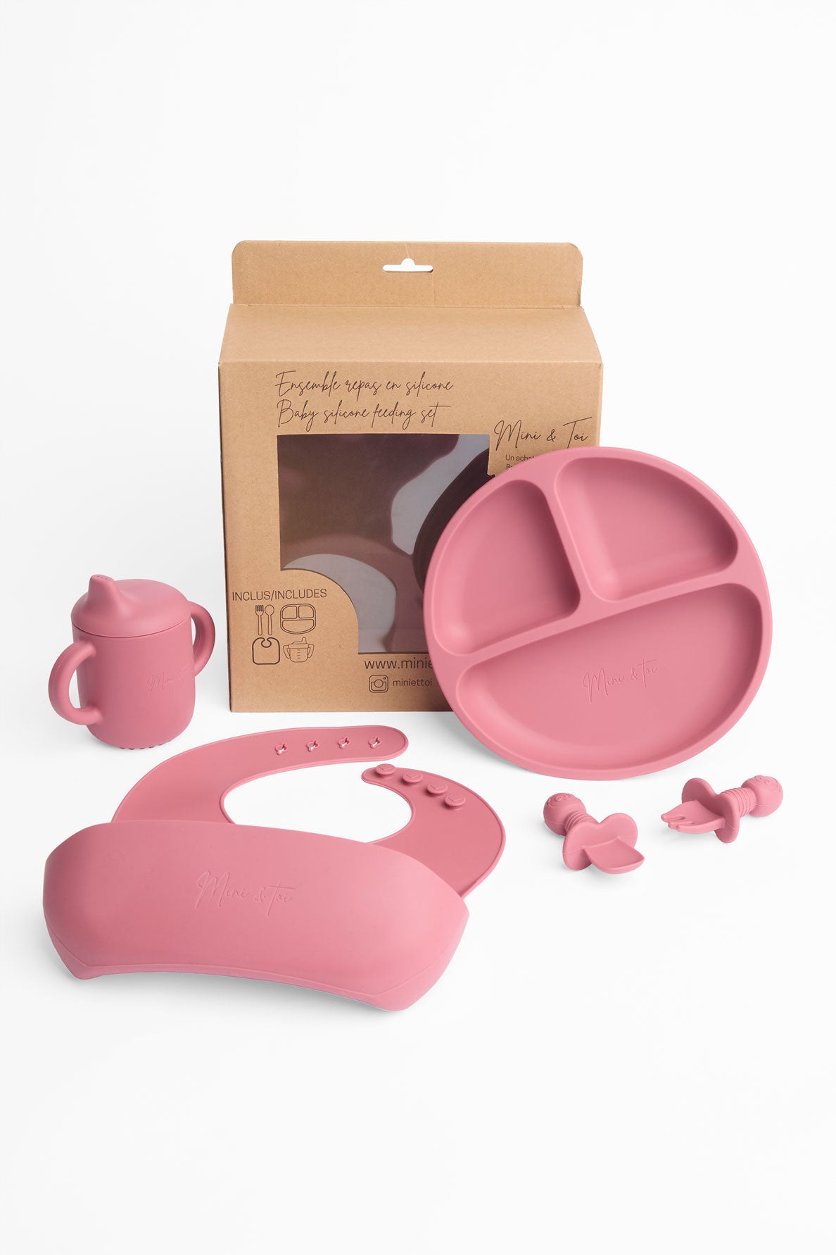Ensemble de repas complet 6 à 18 mois - Bébé garçon && ROSE