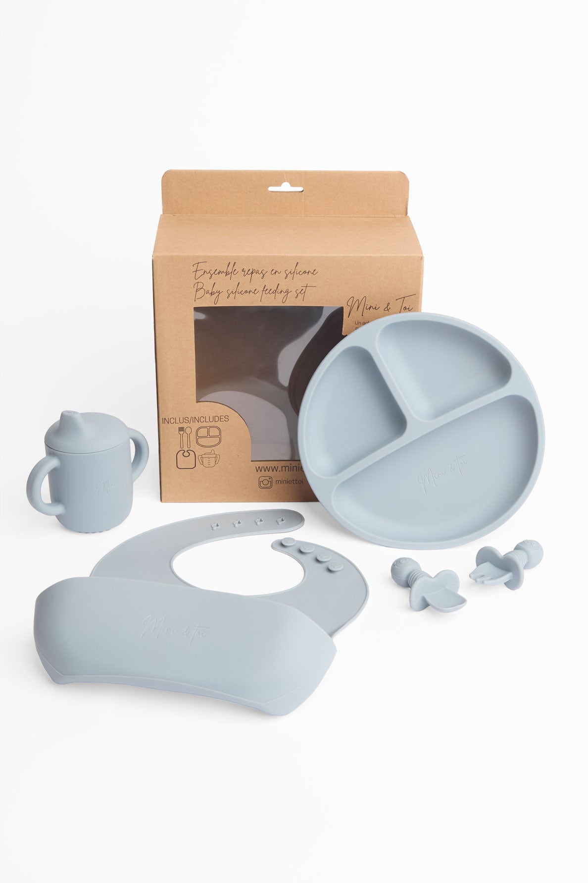 Ensemble de repas complet 6 à 18 mois - Bébé garçon && BLEU