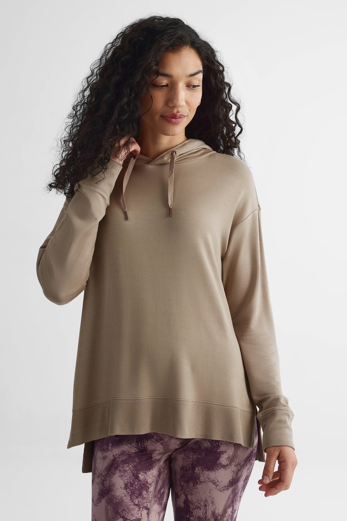Chandail ouaté à capuchon - Femme && BEIGE