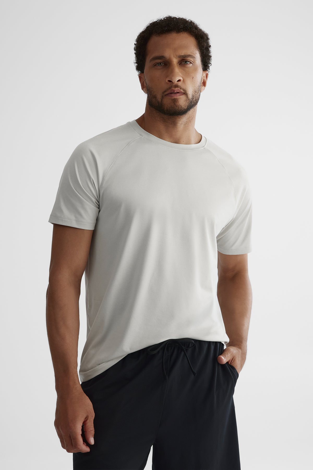 Chandail manches courtes - Homme && GRIS PALE
