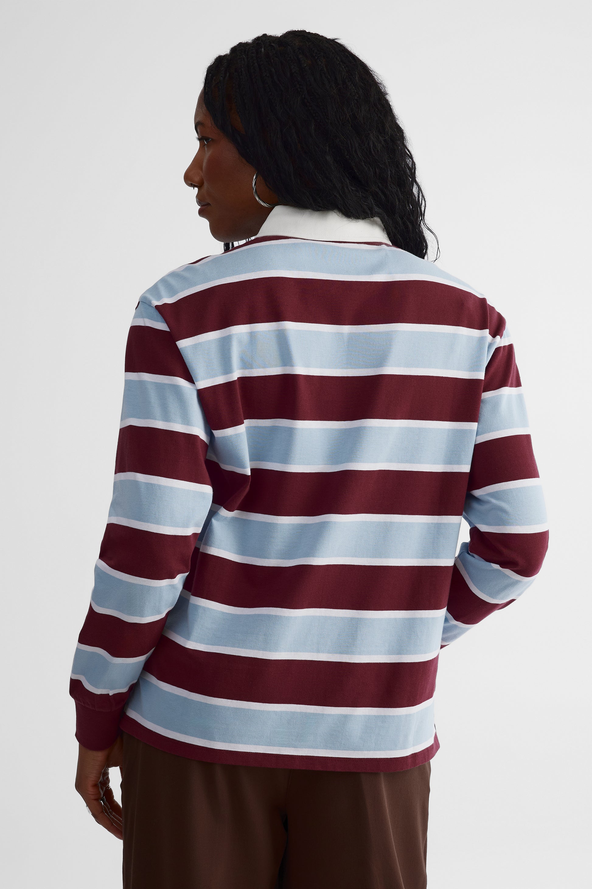 Chandail polo - Ado fille && BOURGOGNE MULTI